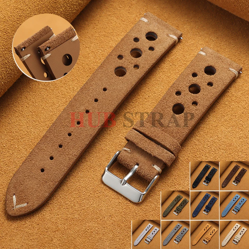 Suede Strap Watch - حزام ساعة من جلد السويد الناعم