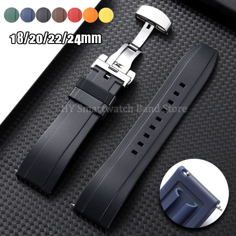 حزام ساعة سيليكون 18 مم 20 مم  - مراجعة Suede Strap Watch وسعره