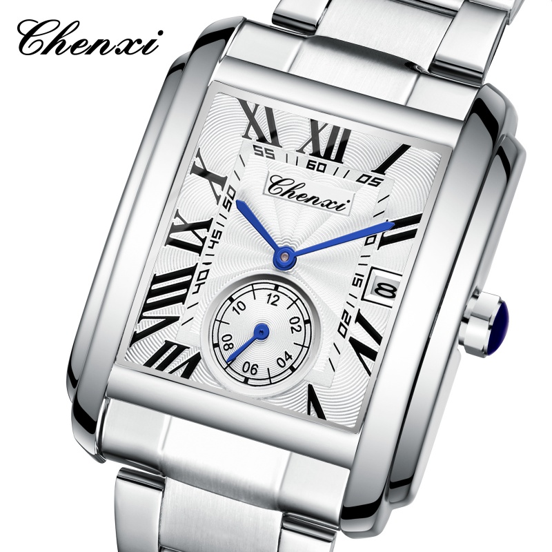 ساعات كوارتز CHENXI 8216 أنيقة - مراجعة Cartier Watch Tank وسعره