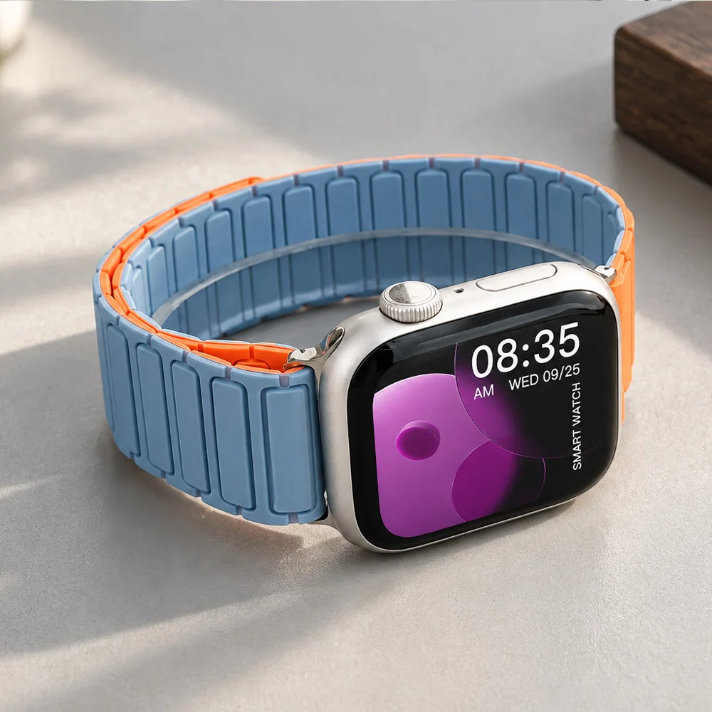 حزام سيليكون مغناطيسي لساعة أب - مراجعة Milanese Loop Magnetic وسعره