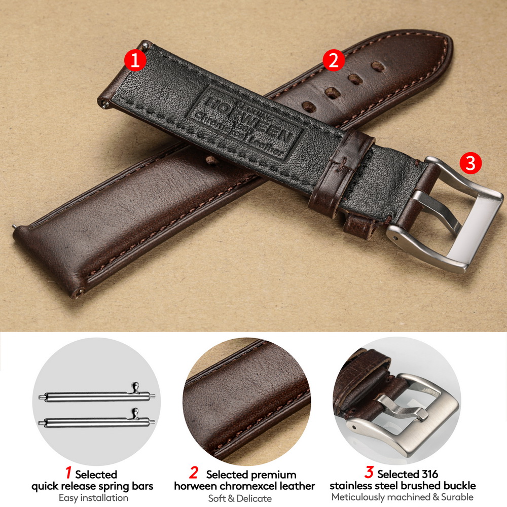 أحزمة ساعات هيمسوت من الجلد ال - مراجعة Suede Strap Watch وسعره