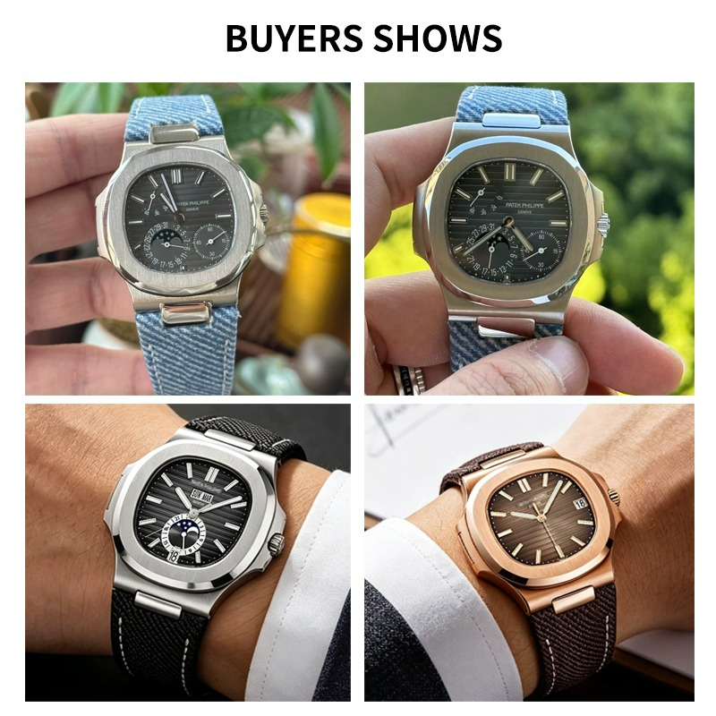 حزام ساعة من النايلون والقماش  - مراجعة Patek Philippe Watch Nautilus وسعره