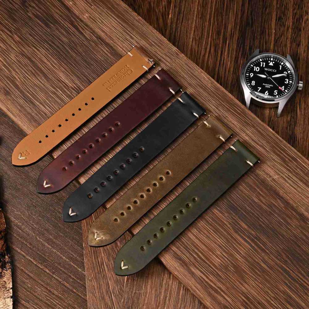 أحزمة ساعة من الجلد الشمعي من  - مراجعة Suede Strap Watch وسعره